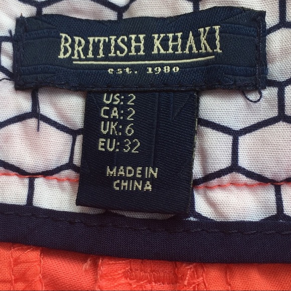 NWT British Khaki || woman’s coral shorts size 2 - Picture 5 of 8